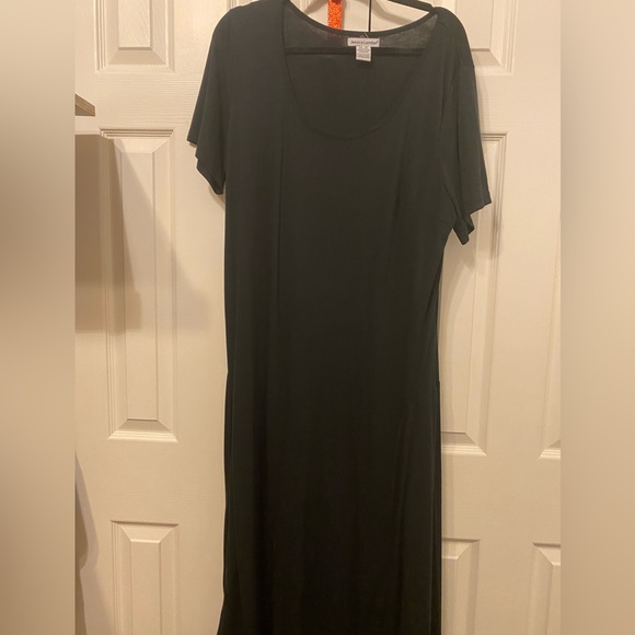 NWOT size 18 Petite Jessica London scoop neck black knit maxi dress - Picture 4 of 10